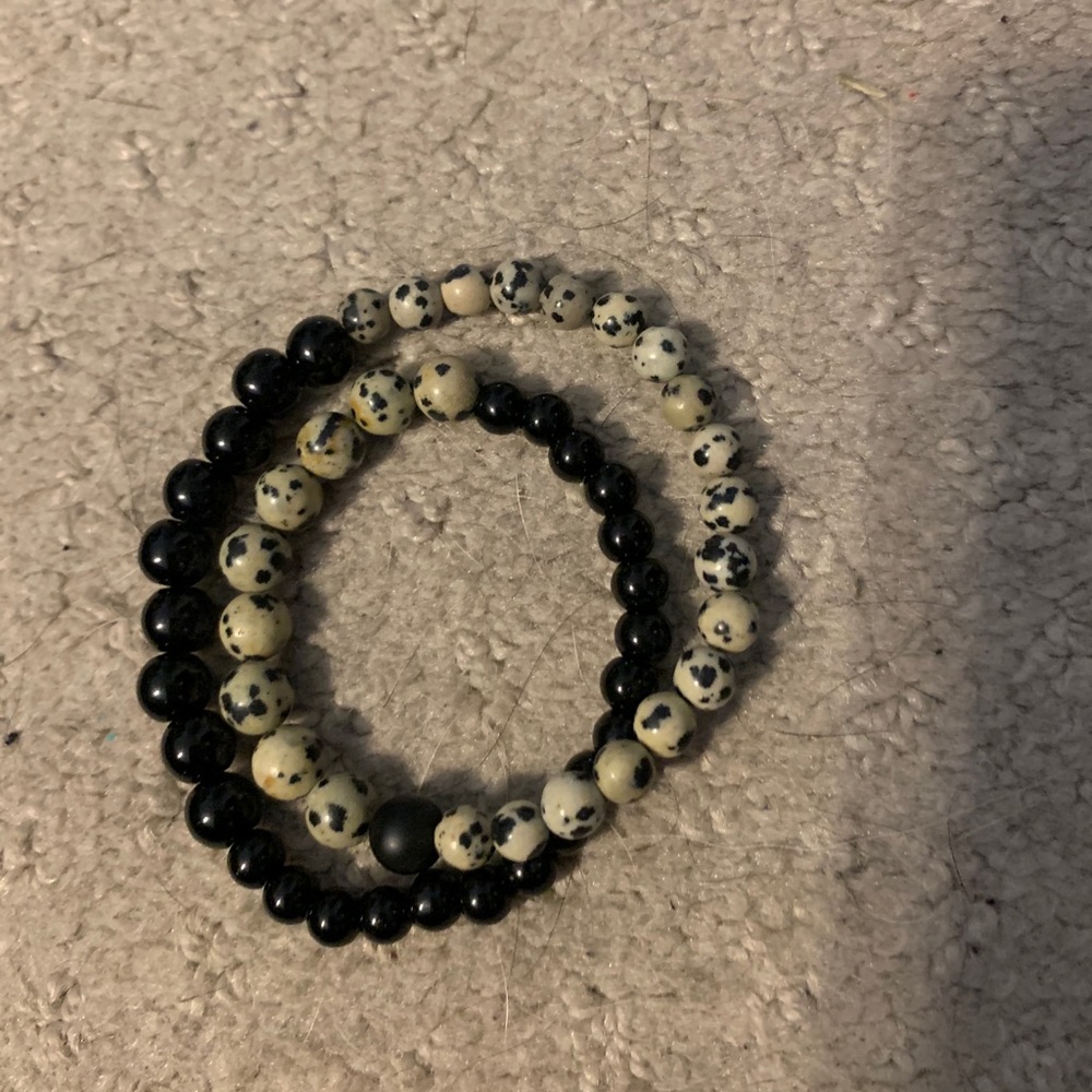 Handmade beaded double wrap bracelet
